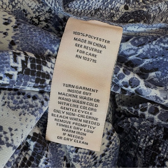 Nanette Lepore Stevie Snake-print Hi-Low Smocked-Waist Sleeveless Blue Dress - Picture 9 of 16